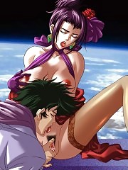 Watch hentai dude Spike Speigel drilling Fayes toon pussy