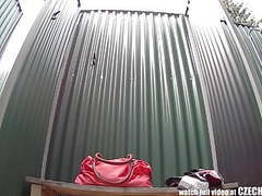 Lingerie Mania presents: Amazing young girl shower voyeur
