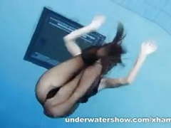 Lingerie Mania presents: Zuzanna is swimming in pantyhose in the pool