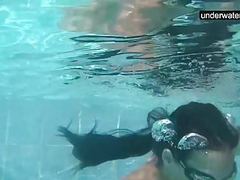 Lingerie Mania presents: Submerged underwater with a dick inside her