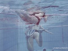 Lingerie Mania presents: Roxalana chech in scuba diving in the pool