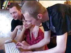 Lingerie Mania presents: Big titted hairy milf keeps her boys happy