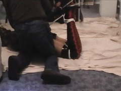 Lingerie Mania presents: Kathy hogtied and struggling