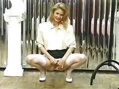 Lingerie Mania presents: Blonde spreads her legs to show off her pussy and ass