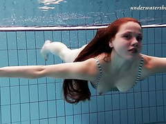 Lingerie Mania presents: Salaka ribkina underwater swimming teen