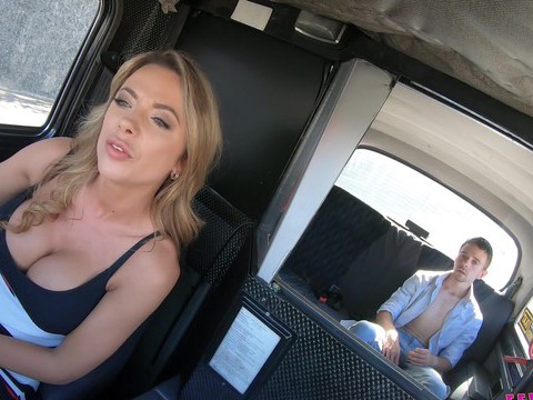 Lingerie Mania presents: Lucky passenger fucks wet pussy of horny taxi driver shalina devine