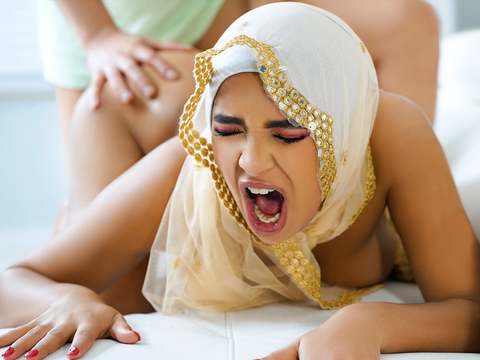 Lingerie Mania presents: Muslim cutie with juicy tits babi star bends over and takes fat cock in her ass - hijab hookup
