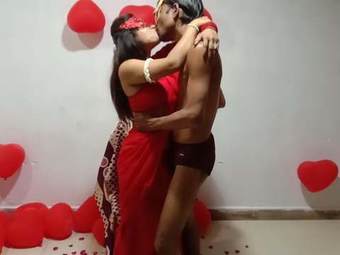 Lingerie Mania presents: Loving indian couple celebrating valentines day with amazing hot sex