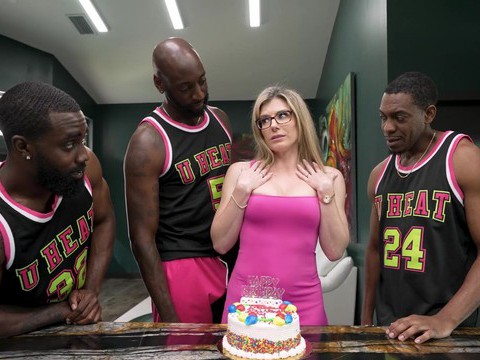 Lingerie Mania presents: Interracial gangbang with a horny blonde babe - cory chase