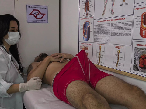 Lingerie Mania presents: Nurse gets excited by patient's erection