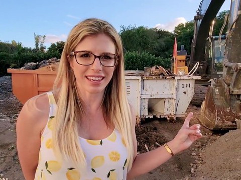 Lingerie Mania presents: Outdoors video of sexy blonde wife cory chase with glasses