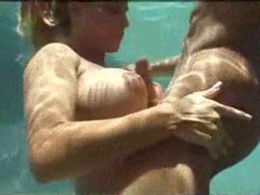Lingerie Mania presents: Chick swallows his cock underwater