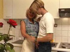 Lingerie Mania presents: Fucking his busty aunt in the kitchen