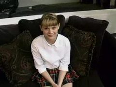 Lingerie Mania presents: Adorable schoolgirl gives head before sex