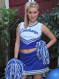 Lingerie Mania presents: Cheerleader Kristi Kay drops pompoms and gets naked