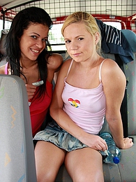 Lingerie Mania presents: Naughty young Ellis and her hot friend share a hard cock
