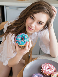 Lingerie Mania presents: If you are a fan of skinny girls, check out how this cute little doll poses and teases totally naked in the kitchen.