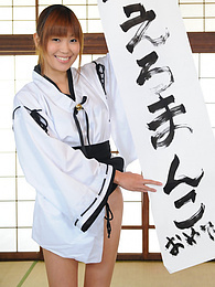 Lingerie Mania presents: Turned on Yuuno Hoshi shows new ways to do calligraphy on the table