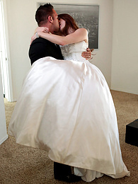 Lingerie Mania presents: Bride with big fake tits Veronica Vain gets her trimmed pussy nailed deep
