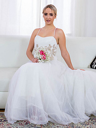 Lingerie Mania presents: Blonde bride Anna Khara has sex with the groom and a photographer at once