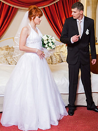 Lingerie Mania presents: Redhead Czech bride Lucy Bell getting double fucked on her wedding day