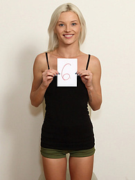 Lingerie Mania presents: Blond hungarian teen Zazie Skymm gets completely naked during a solo shoot