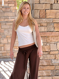 Lingerie Mania presents: Light-Haired american cutie Summer Solstice removes her clothes and toys her twat